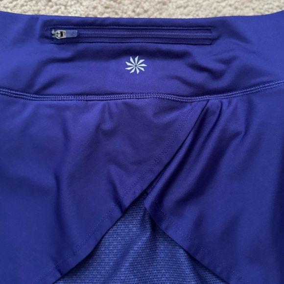Athleta Split Time Layered Skort Skirt Size XL Women’s Royal Purple Activewear - Picture 7 of 9